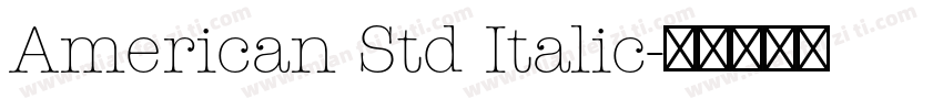 American Std Italic字体转换